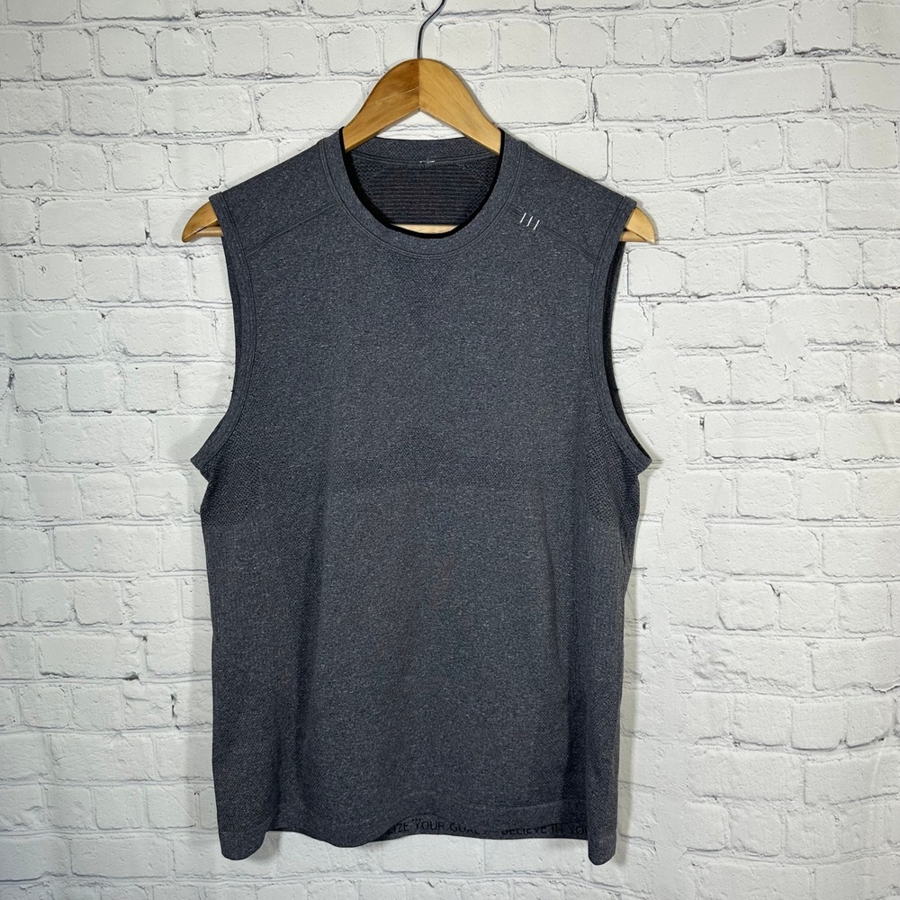 lululemon athletica Men's Sleeveless Tank Top - Charcoal Gray